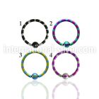 bctl14 hoops captive rings anodized surgical steel 316l eyebrow