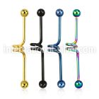 bdct14 straight barbells anodized surgical steel 316l 