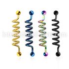 bdtd14 straight barbells anodized surgical steel 316l 