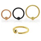 bedrt18w hoops captive rings anodized surgical steel 316l nose