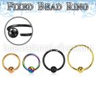 bedrt20m anodized steel fixed bead ring, 20g w a 2.5mm ball