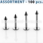 blk04b labrets lip rings surgical steel 316l labrets chin