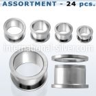 blk08 tunnels gauges surgical steel 316l ear lobe