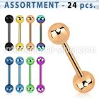 blk104 straight barbells anodized surgical steel 316l tongue