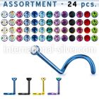 blk115 l shape nose studs anodized surgical steel 316l nose
