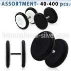 blk164 cheaters  illusion plugs and tapers acrylic body jewelry belly button