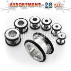 blk179 tunnels gauges surgical steel 316l ear lobe