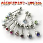 blk17 straight barbells surgical steel 316l tongue