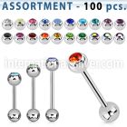 blk17 straight barbells surgical steel 316l tongue