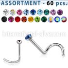 blk206 l shape nose studs surgical steel 316l nose