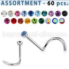 blk206 l shape nose studs surgical steel 316l nose