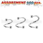 blk219b spirals twisters surgical steel 316l eyebrow