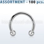 blk22b horseshoes surgical steel 316l belly button