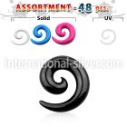 blk286 tapers acrylic body jewelry ear lobe