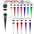 blk288 cheaters  illusion plugs and tapers acrylic body jewelry belly button