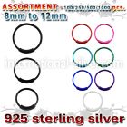 blk293 nose hoop silver 925 nose