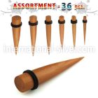 blk297 tapers organic body jewelry ear lobe