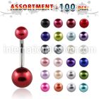 blk309 belly rings surgical steel 316l with acrylic parts belly button