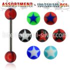 blk325 straight barbells surgical steel 316l with acrylic parts tongue