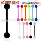 blk338 straight barbells surgical steel 316l with acrylic parts tongue