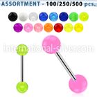 blk344 straight barbells surgical steel 316l with acrylic parts tongue