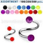 blk352 spirals twisters surgical steel 316l with acrylic parts eyebrow