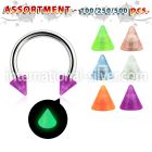 blk362 horseshoes surgical steel 316l with acrylic parts belly button