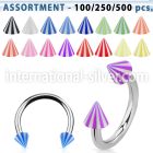 blk378 horseshoes surgical steel 316l with acrylic parts belly button