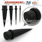 blk387 tapers organic body jewelry ear lobe