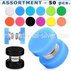 blk416 cheaters  illusion plugs and tapers acrylic body jewelry belly button