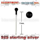 blk447 bend it to fit nose studs silver 925 nose