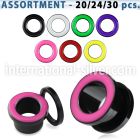 blk458 tunnels gauges acrylic body jewelry ear lobe