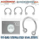 blk474 horseshoes surgical steel 316l belly button
