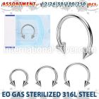 blk475 horseshoes surgical steel 316l belly button