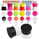 blk504 plugs gauges silicon body jewelry ear lobe