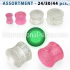 blk512 plugs gauges acrylic body jewelry ear lobe