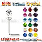 blk529 l shape nose studs silver 925 nose