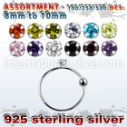 blk544 nose hoop silver 925 nose