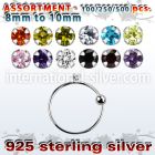 blk545 nose hoop silver 925 nose