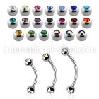 bn18jb3 surgical steel eyebrow bananas eyebrow piercing