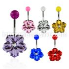 bnaflc2 belly rings surgical steel 316l with acrylic parts belly button