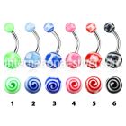 bndxg belly rings surgical steel 316l with acrylic parts belly button