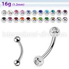 bne2c micro curved barbells surgical steel 316l eyebrow