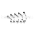 bneb25 micro curved barbells surgical steel 316l eyebrow