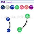 bneuvbab micro curved barbells surgical steel 316l with acrylic parts eyebrow