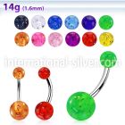 bngt belly rings surgical steel 316l with acrylic parts belly button