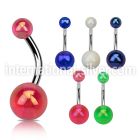 bnuvab belly rings surgical steel 316l with acrylic parts belly button