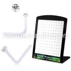 brac3 l shape nose studs acrylic body jewelry nose