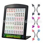 brbe3 micro curved barbells surgical steel 316l with acrylic parts eyebrow