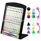 brbjmx1 micro curved barbells surgical steel 316l with acrylic parts eyebrow